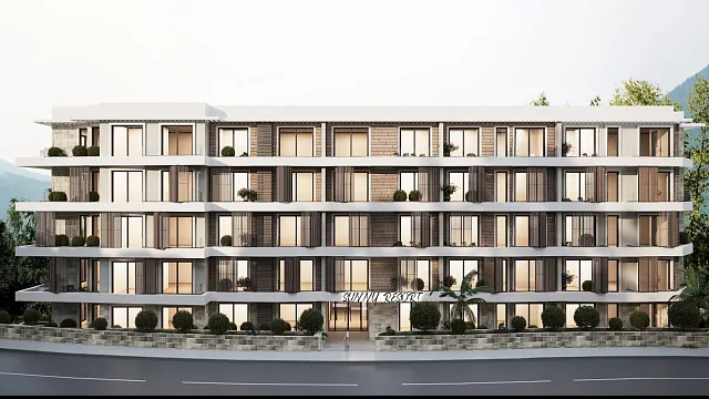Luxuriöse Apartments in einer modernen Anlage mit Spa- und Wellness-Einrichtungen.